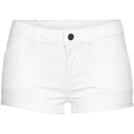 Buffalo Hotpants mit Taschen, kurze Hose, Jeansshorts, elastisch weiß 42