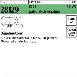 F. REYHER Nchfg. GmbH & Co. KG DIN 281 Bügelmuttern 9 C35E M 20 galvanisch verzink