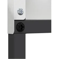 vidaXL Sichtschutz-Leinwand 32 x 140 cm Silber Stahl