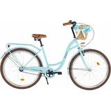 Damenfahrrad Davi Lila 28", 1 Gang, 155-180 cm, Blau/Braun braun|blau 18"