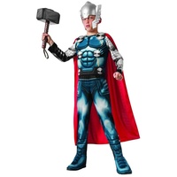 Rubie ́s Kostüm Comic Thor, Gepolstertes Marvel Superheldenkostüm im Comic-Stil blau 128