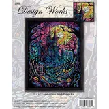 Designworks Ink Design Works Crafts Kreuzstich Stickpackung Spukhaus, Zählmuster