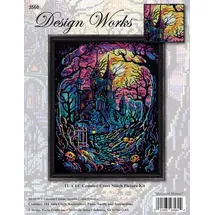 Designworks Ink Design Works Crafts Kreuzstich Stickpackung Spukhaus, Zählmuster