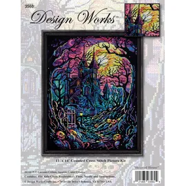 Designworks Ink Design Works Crafts Kreuzstich Stickpackung Spukhaus, Zählmuster
