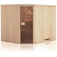 FinnTherm Sauna Corner Naturbelassen 244 cm x 194 cm