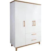 roba Kinderkleiderschrank Finn 3-türig onesize Buche massiv weiß