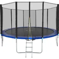 Tectake Garfunky 457 cm inkl. Sicherheitsnetz und Leiter schwarz/blau