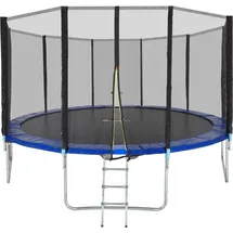 Tectake Garfunky 457 cm inkl. Sicherheitsnetz und Leiter schwarz/blau
