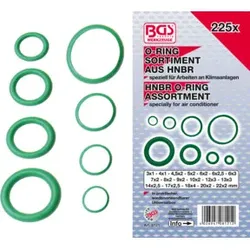 BGS O-Ring-Sortiment HNBR Ø 3 - 22 mm 225-tlg.