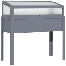Outsunny Hochbeet grau Holz, Kunststoff, 54x122x120 cm - grau