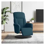 vidaXL Relaxsessel mit Fußteil Samt 56,4 x 105,5 x 87,2 cm Blau