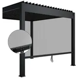 Juskys Seitenwand für Lamellendach Tahiti 3 x 2,4 m anthrazit