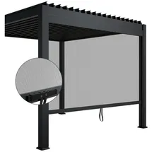 Juskys Seitenwand für Lamellendach Tahiti 3 x 2,4 m anthrazit