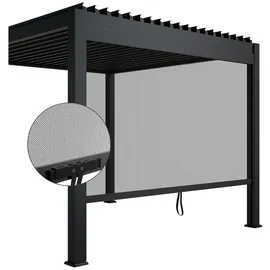 Juskys Seitenwand für Lamellendach Tahiti 3 x 2,4 m anthrazit