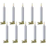 MARELIDA Baumkerzen LED Batterie 10 Stück warmweiß