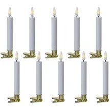 MARELIDA Baumkerzen LED Batterie 10 Stück warmweiß