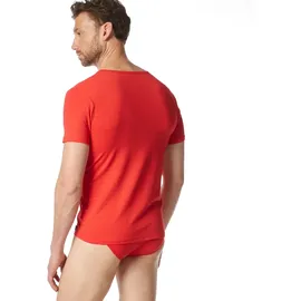 Bruno Banani Herren V-Shirt rot Mikrofaser/Funktion unifarben, rot, NOS