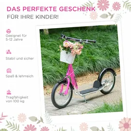 Homcom Kinderroller mit Vorderkorb
