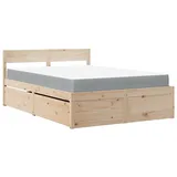 vidaXL Bett 120 x 200 cm Braun