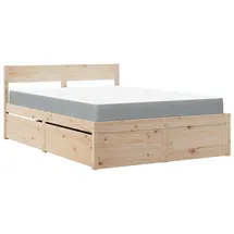 vidaXL Bett 120 x 200 cm Braun
