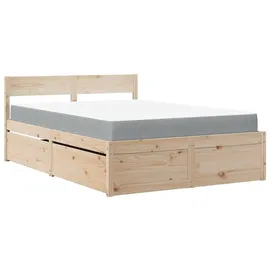 vidaXL Bett 120 x 200 cm Braun