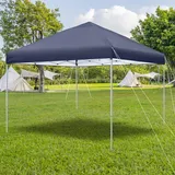 NAIZY Faltpavillon 3x3 m Pavillon Wasserdicht Gartenpavillon mit Tragetasche Faltbar Zelt Polyester Partyzelt UV-Schutz Metall-Verstrebungen, Anthrazit