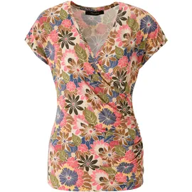 Aniston CASUAL T-Shirt mit farbenfrohen Blüten Braun 40