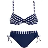 LASCANA Bügel-Bikini Damen marine-weiß, Gr.40 Cup E,