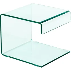 Beistelltisch PAROLI, transparent (transparent, transparent, transparent), B:43cm H:41cm T:41cm, Tische, Sicherheitsglas ESG