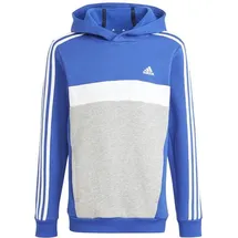 Adidas Tiberio 3-Streifen Colorblock Kids Hoodie Semi Lucid Blue / White / Medium Grey Heather 164