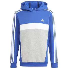 Adidas Tiberio 3-Streifen Colorblock Kids Hoodie Semi Lucid Blue / White / Medium Grey Heather 164