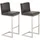 TPFLiving Barhocker Paragon 2er Set gepolstert Kunstleder 2 x 2er Set  Höhe 75 cm Braun