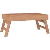 vidaXL Klapptablett Holztablett Frühstückstisch Tabletttisch Serviertablett Betttisch Frühstückstablett Klappbar 55x35x25cm Massivholz Teak