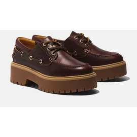 Timberland Stone Street Boat Shoe rootbeer 8.5 Wide Fit