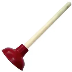 Saugglocke Holz/Gummi rot - rot