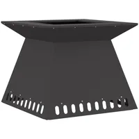 vidaXL Feuerstelle Schwarz 60x60x50 cm Stahl
