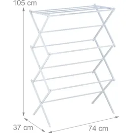 Relaxdays Klappbarer Wäscheständer 7,4 m weiß