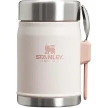 Stanley 1913 Classic Legendary Thermobehälter Für Essen Mit Göffel 400 ml - Hält 7 Stunden Heiß Oder Kalt - Edelstahl Warmhaltebehälter - BPA-Frei - Spülmaschinenfest - Rose Quartz