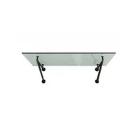 Glaszentrum Hagen V 190x90 Glasvordach inkl Halter Schwarz