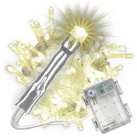 Nipach LED-Lichterkette 10 m warmweiß transparentes Kabel
