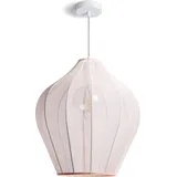 LEDKIA Pendelleuchte Aus Metall Und Stoff Ø400 Mm Yara Pastellrosa