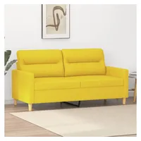 VidaXL 2-Sitzer-Sofa Hellgelb 140 cm Stoff