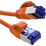 InLine InLine® Patchkabel Slim, Cat.6A, S/FTP, TPE (LSZH) flexibel, PoE, orange, 30m