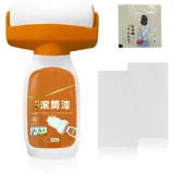 500g Wandfarbe Ausbessern Weiß, Wandreparatur RollbüRste, 2 in 1 Wall Paint Repair White, Ausbesserungsfarbe Weiss Roller, für Graffiti Kratzer Flecken und Beschädigte Wände
