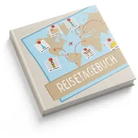 Itenga Reisetagebuch Weltkarte Landscape I 21,0 x 21,0 cm,