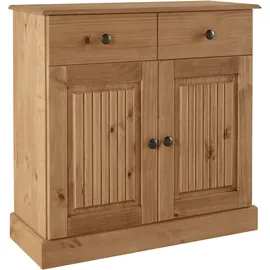 Home Affaire Sideboard HOME AFFAIRE "Liotta", beige (natur gebeizt, gewachst), B:80cm H:80cm T:34cm, FSC-zertifiziertes Massivholz, Sideboards, Sideboard, Kommode mit verstellbaren Einlegeboden, massives Kiefernholz