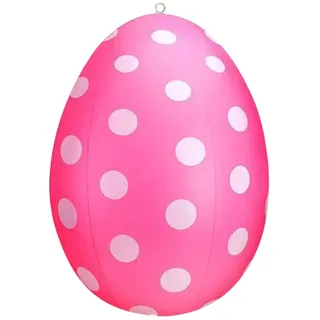 Kashyke Ostereier XXL zum Aufhängen Outdoor, 40cm Aufblasbare Deko Eier Groß Osterdeko Outdoor Ostereier Deko Osterdekoration Ostern Dekoration für Draußen Garten (Rosa)