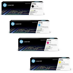 HP Toner-Set 219X Multipack Cyan Magenta Gelb Schwarz Color LaserJet 3202 3302 Toner Tonerset 219 Patrone Kartusche W2190X W2191X W2192X W2193X