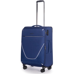 Stratic Reisekoffer  Strong Trolley 65 cm  erweiterbar  4 Rollen 69 l - Blau