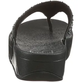 FitFlop Lulu Crystal-Mix Toe-Post Sandals, Schwarz, 40 EU